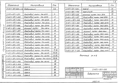 Состав альбома. Серия 3.407.1-137 УнифицированныеВыпуск 1 Порталы ошиновки. Рабочие чертежи 