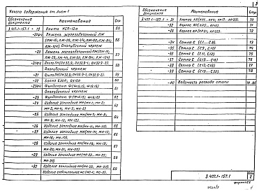 Состав альбома. Серия 3.407.1-157 УнифицированныеВыпуск 1 Указания по применению и рабочие чертежи изделий 