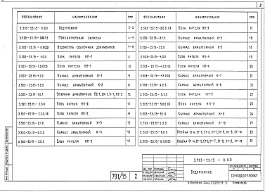 Состав альбома. Серия 3.503-23 ОпорыВыпуск 15 Промежуточные опоры под пролетные строения из пустотных плит длиной 12, 15 и 18 м. Блоки заводского изготовления 