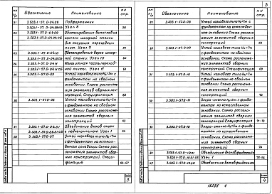 Состав альбома. Серия 3.503.1-57 УстоиВыпуск 0 Материалы для проектирования. Узлы. Рабочие чертежи