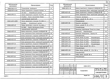 Состав альбома. Серия 3.503.1-81 ПролетныеВыпуск 7-1 Балки полетного строения длиной 12,15,18, 21, 24 и 33 м цельноперевозимые с натяжением на упоры. Рабочие чертежи