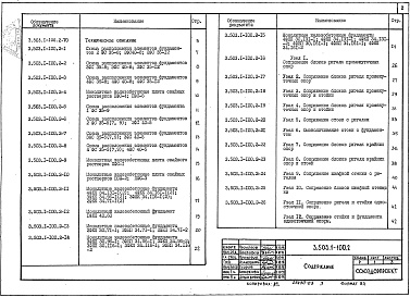 Состав альбома. Серия 3.503.1-100 УнифицированныеВыпуск 2 Монолитные узлы и конструкции. Рабочие чертежи
