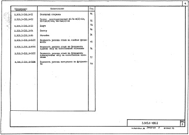 Состав альбома. Серия 3.503.1-100 УнифицированныеВыпуск 2 Монолитные узлы и конструкции. Рабочие чертежи