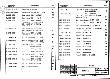 Состав альбома. Серия 3.503.1-100 УнифицированныеВыпуск 3 Железобетонные изделия. Рабочие чертежи