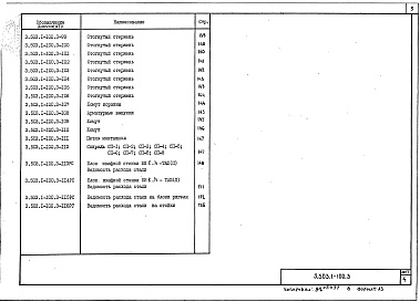 Состав альбома. Серия 3.503.1-100 УнифицированныеВыпуск 3 Железобетонные изделия. Рабочие чертежи