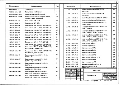 Состав альбома. Серия 3.503.1-104 ОпорыВыпуск 2 Железобетонные изделия. Рабочие чертежи