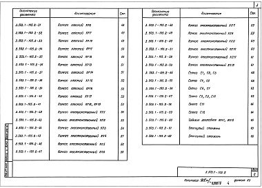 Состав альбома. Серия 3.503.1-105 ОпорыВыпуск 2 Железобетонные изделия. Рабочие чертежи