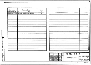 Состав альбома. Серия 3.604.2-5 УнифицированныеВыпуск 2 Технические требования по изготовлению и сборке оттяжек