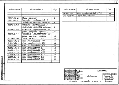 Состав альбома. Серия 3.903.8-16 БесканальнаяВыпуск 2 Узлы трубопроводов для несейсмических районов с температурой воздуха до - 30 градусов . Рабочие чертежи