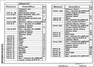 Состав альбома. Серия 5.407-65 ЯщикиВыпуск 1 Чертежи изделий