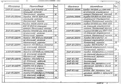 Состав альбома. Серия 5.407-97 УстановкаВыпуск 1 Монтажные чертежи, чертежи изделий