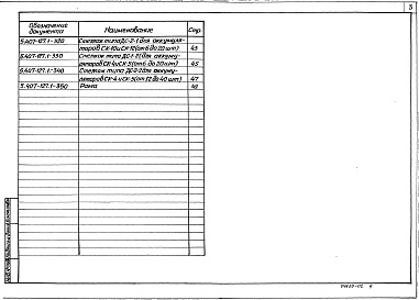 Состав альбома. Серия 5.407-127 УстановкаВыпуск 1 Узлы и изделия. Рабочие чертежи 