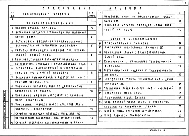 Состав альбома. Серия 5.900-6 СхемыВыпуск 0-3 Электрооборудование, связь и сигнализация