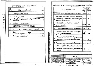 Состав альбома. Серия 5.904-40 ВоздухораспределителиВыпуск 0 Указания по выбору и расчету