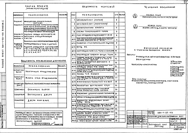 Состав альбома. Типовой проект 281-1-25-155Альбом 1 Архитектурно-строительные  чертежи