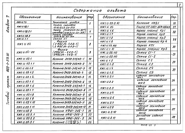 Состав фльбома. Типовой проект 903-1-278.90Альбом 7 Строительные изделия