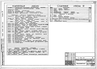 Состав альбома. Типовой проект 281-1-136Альбом 4 Дополнительный(корректировка по теплу)