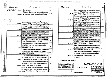 Состав альбома. Серия 3.407.9-153 УнифицированныеВыпуск 5 Опоры под оборудование для ОРУ 330 кВ. Рабочие чертежи