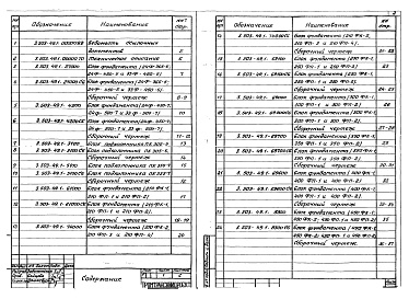 Состав альбома. Серия 3.503-49 УстоиВыпуск 1 Сборные железобетонные изделия. Рабочие чертежи
