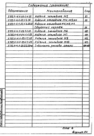 Состав альбома. Серия 3.702.1-4 УнифицированныеВыпуск 1 Колонны. Рабочие чертежи