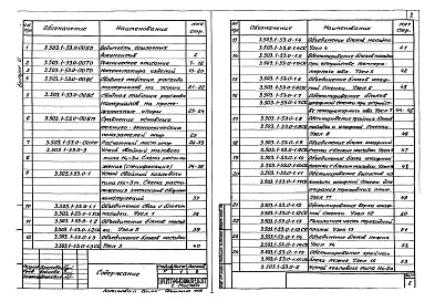 Состав альбома. Серия 3.503.1-53 УстоиВыпуск 0 Материалы для проектирования. Элементы и узлы. Рабочие чертежи