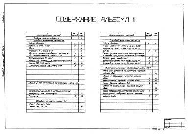 Состав альбома. Типовой проект 902-1-79.83Альбом 2 Технологические решения. Внутренние водопровод и канализация. Отопление и вентиляция (из ТП 902-1-78.83)   