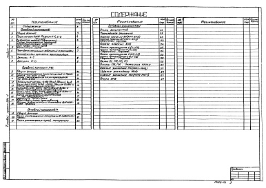 Состав альбома. Типовой проект 902-1-79.83Альбом 3 Архитектурно-строительные решения. Надземная часть. Общие чертежи (из ТП 902-1-78.83)   