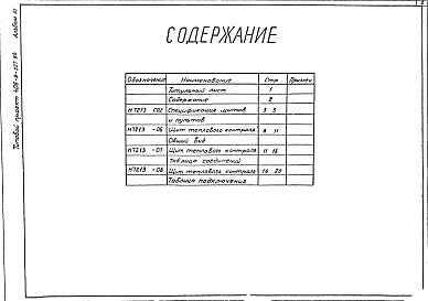 Состав фльбома. Типовой проект 406-9-327.86Альбом 3 Тепловой контроль и автоматика. Чертежи-задания заводу-изготовителю.     