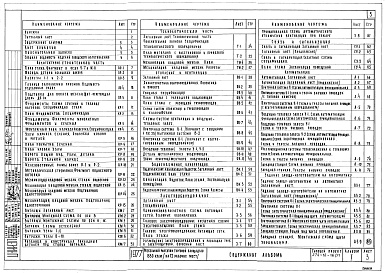 Состав фльбома. Типовой проект 274-12-16/77Альбом 1 Архитектурно-строительная и технологическая части . инженерное оборудование.