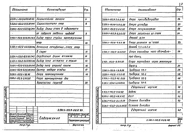 Состав альбома. Серия 3.501.1-152 ОпорыВыпуск 0 Материалы для проектирования и схемы опор.