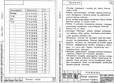 Состав альбома. Серия 1.271-4 Встроенно-пристроенноеВыпуск 7 Прилавки для гардеробов. Сборочные. Спецификации