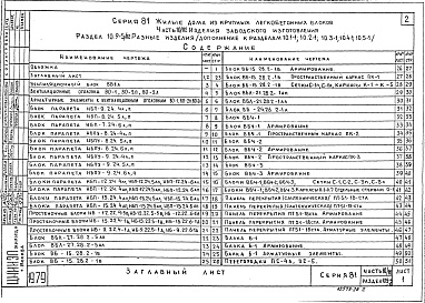 Состав фльбома. Типовой проект 81-04/1.2Альбом 20 Изделия заводского изготовления. Разные изделия. Часть 10/82, раздел 10.9-5/82