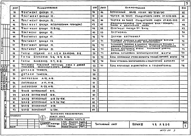 Состав фльбома. Типовой проект 81-014.84Альбом 12 Монтажные узлы и детали выше отм. 0.000. Часть 9, раздел 9.2-4/82, 9.2-5