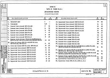 Состав фльбома. Типовой проект 81-014.84Альбом 18 Легкобетонные изделия. Часть 10, раздел 10.5-4 