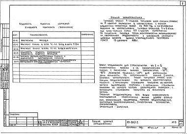 Состав альбома. Типовой проект 125-011/1.2Альбом 1 Общие архитектурно-строительные решения. Общая характеристика проекта (АС.0)