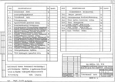 Состав фльбома. Типовой проект 135-087/1.2 Альбом 8 Электрооборудование. Э.5