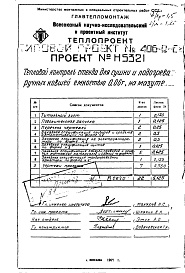 Состав альбома. Типовой проект 406-9-68Альбом 2 Стенд для сушки и подогрева ковшей емкостью до 0,06 т на мазуте Н5296