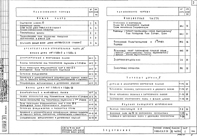 Состав альбома. Типовой проект 1-468А-6Альбом 11 Встроенная часть предприятий обслуживания Блока 1 в торцах жилых домов Часть 4