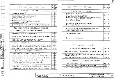 Состав альбома. Типовой проект 1-468А-6Альбом 11 Встроенная часть предприятий обслуживания Блока 1 в торцах жилых домов Часть 6