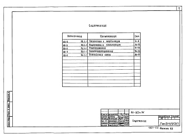 Состав фльбома. Типовой проект 68-023м.86Альбом 4 ОВ.1-1 Отопление и вентиляция