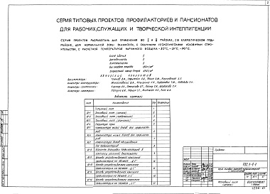 Состав альбома. Типовой проект 244-1-44Альбом 1 Характеристика серии