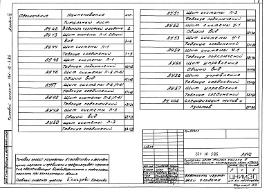 Состав фльбома. Типовой проект 261-10-5.85Альбом 6 Автоматизация сантехустройств. Задание заводу на изготовление щитов