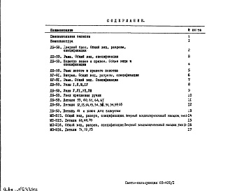 Состав фльбома. Типовой проект 65-426/1РМ-343 Металлические изделия (рабочие чертежи)