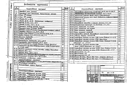 Состав фльбома. Типовой проект 294-3-30Альбом 1 Архитектурно-строительные и технологические чертежи (общие)