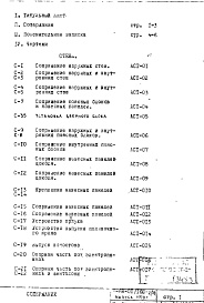 Состав альбома. Типовой проект II-68-01/16Ю-2/78Часть 1 Раздел 2/0 Архитектурно-строительные чертежи узлов и деталей подземной части здания (2-я редакция)