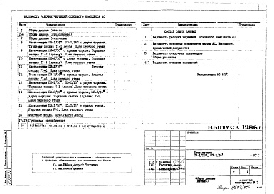 Состав альбома. Типовой проект П3-1/16-П3-2/16АС 6 Архитектурно-строительные решения. Наружная и внутренняя отделка надземной части