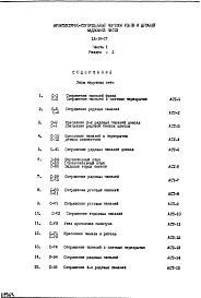 Состав альбома. Типовой проект IX-16-17Часть 1 Раздел 2 Архитектурно-строительные чертежи узлов и деталей надземной части здания