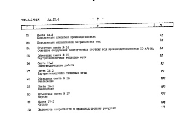 Состав фльбома. Типовой проект Альбом 12.4 Сметы. Генеральный план. Инженерные сети