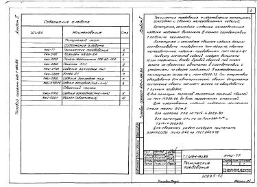 Состав фльбома. Типовой проект 416-1-164.85Альбом 2 Чертежи строительных изделий