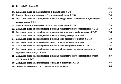 Состав альбома. Типовой проект 416-3-20.87Альбом 7 Сметы